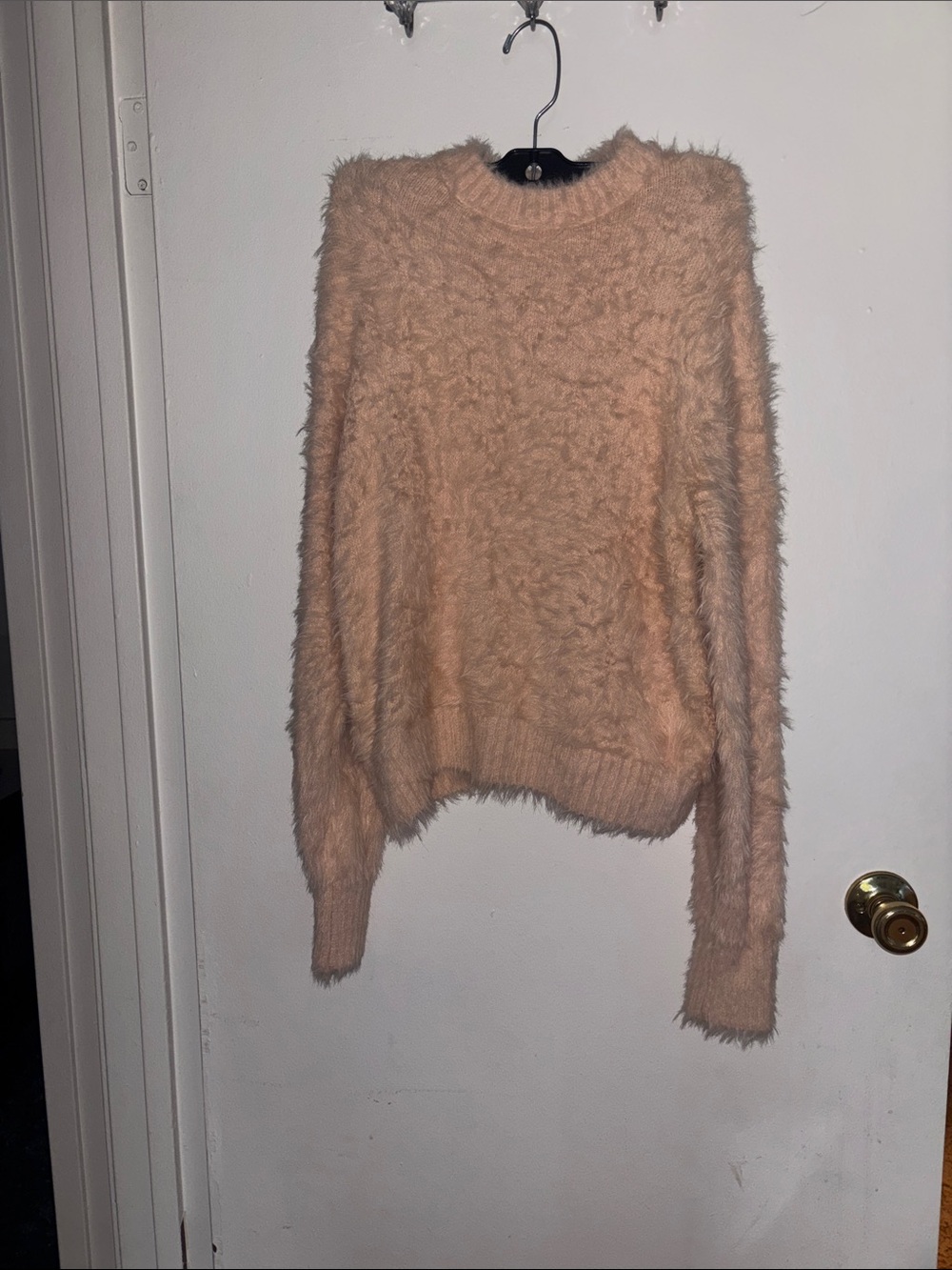Future Collective Cozy Fuzzy Turtleneck Sweater - Blush Peach